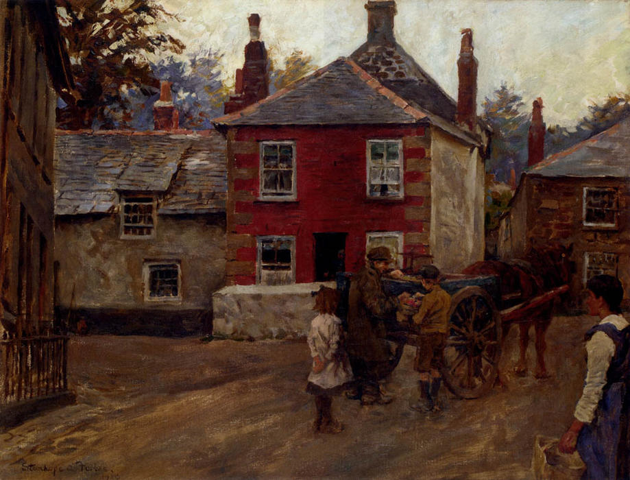 WikiOO.org - 百科事典 - 絵画、アートワーク Stanhope Alexander Forbes - フルーツ売り手