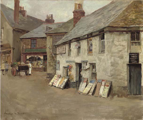 Wikioo.org - The Encyclopedia of Fine Arts - Painting, Artwork by Stanhope Alexander Forbes - The Post Office, Newlyn