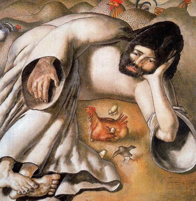 Wikioo.org - The Encyclopedia of Fine Arts - Painting, Artwork by Stanley Spencer - Christ in the Wilderness. The Hen