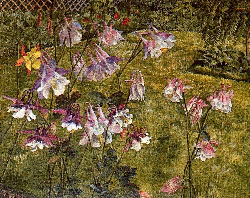 Wikioo.org - The Encyclopedia of Fine Arts - Painting, Artwork by Stanley Spencer - Columbines