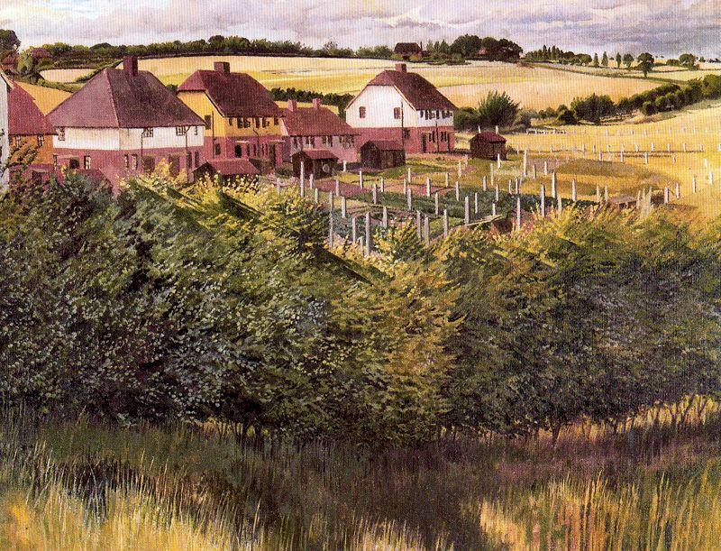 Wikioo.org - The Encyclopedia of Fine Arts - Painting, Artwork by Stanley Spencer - Cookham Rise
