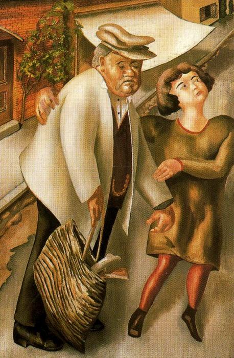 WikiOO.org - Encyclopedia of Fine Arts - Maalaus, taideteos Stanley Spencer - Crossing the Road