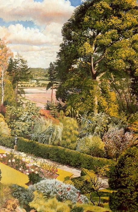 Wikioo.org - The Encyclopedia of Fine Arts - Painting, Artwork by Stanley Spencer - Garden View. Cookham Dene
