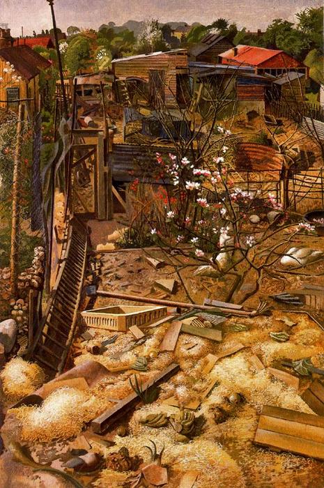Wikioo.org - The Encyclopedia of Fine Arts - Painting, Artwork by Stanley Spencer - Goose Run. Cookhan Rise