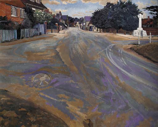 WikiOO.org - Encyclopedia of Fine Arts - Malba, Artwork Stanley Spencer - High Street, Cookham