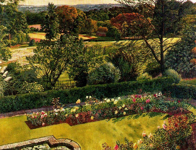 Wikioo.org - The Encyclopedia of Fine Arts - Painting, Artwork by Stanley Spencer - Landscape. Cookham Dene