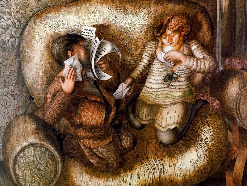 Wikioo.org - The Encyclopedia of Fine Arts - Painting, Artwork by Stanley Spencer - Love Letters