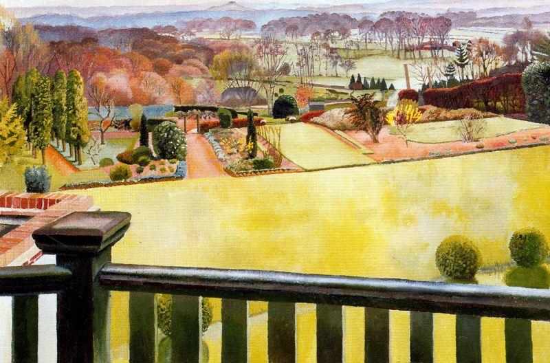 Wikioo.org - The Encyclopedia of Fine Arts - Painting, Artwork by Stanley Spencer - Oxfordshire Landscape