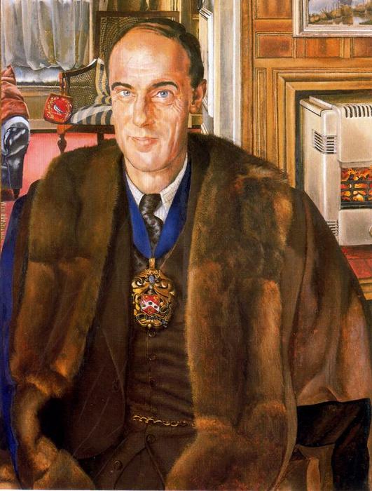 Wikioo.org - The Encyclopedia of Fine Arts - Painting, Artwork by Stanley Spencer - Portrait of J.E. Martineau