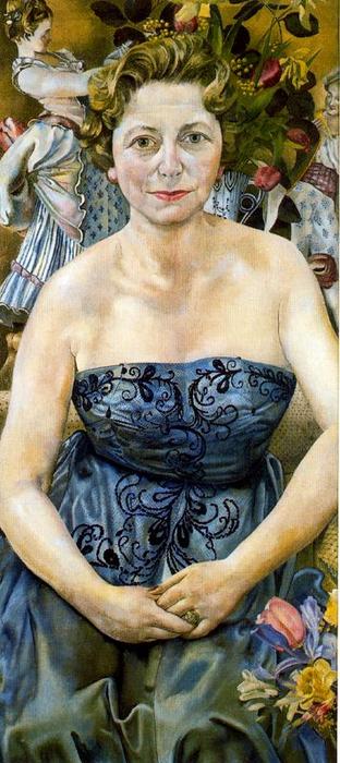 Wikioo.org - The Encyclopedia of Fine Arts - Painting, Artwork by Stanley Spencer - Portrait of Mrs Marjorie Metz