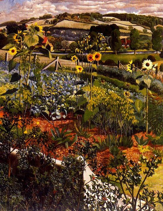 Wikioo.org - The Encyclopedia of Fine Arts - Painting, Artwork by Stanley Spencer - Rowborough. Cookham