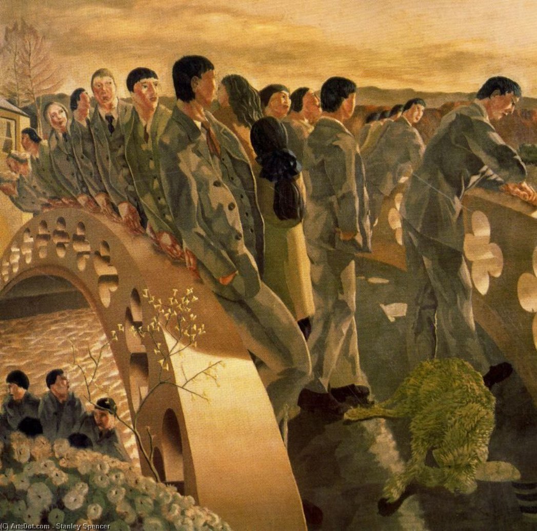 Wikioo.org – L'Encyclopédie des Beaux Arts - Peinture, Oeuvre de Stanley Spencer - le pont