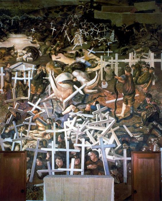 Wikioo.org – La Enciclopedia de las Bellas Artes - Pintura, Obras de arte de Stanley Spencer - el resurrección de soldados