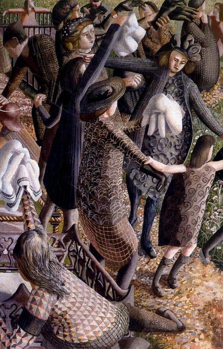 WikiOO.org - Encyclopedia of Fine Arts - Maalaus, taideteos Stanley Spencer - The Resurrection. Reunion 1