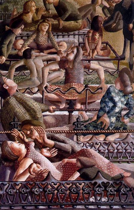 WikiOO.org - Encyclopedia of Fine Arts - Maalaus, taideteos Stanley Spencer - The Resurrection. Reunion