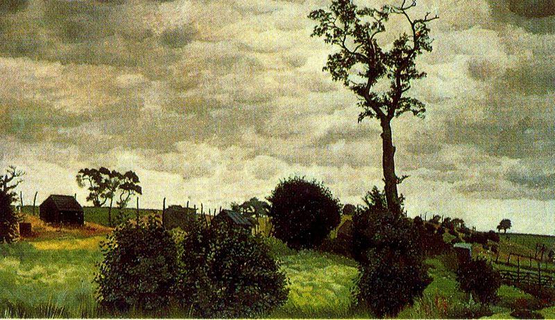 WikiOO.org - Enciclopedia of Fine Arts - Pictura, lucrări de artă Stanley Spencer - Tree and Chicken Coops, Wangford