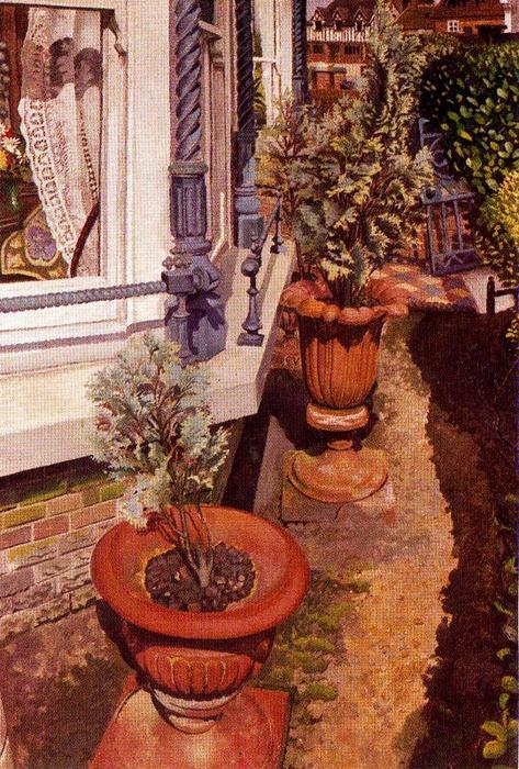Wikioo.org - The Encyclopedia of Fine Arts - Painting, Artwork by Stanley Spencer - Villas at Cookham