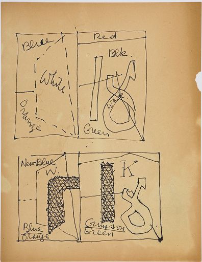 Wikioo.org - The Encyclopedia of Fine Arts - Painting, Artwork by Stuart Davis - Color Diagram for ''Egg Beater No. 4''