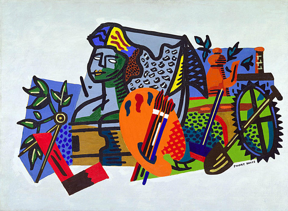 Wikioo.org - The Encyclopedia of Fine Arts - Painting, Artwork by Stuart Davis - Composition 1