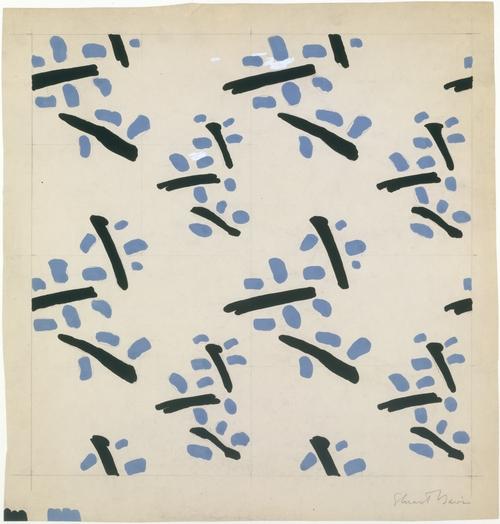 WikiOO.org - Encyclopedia of Fine Arts - Maalaus, taideteos Stuart Davis - Fabric Design, abstracted leaf motif