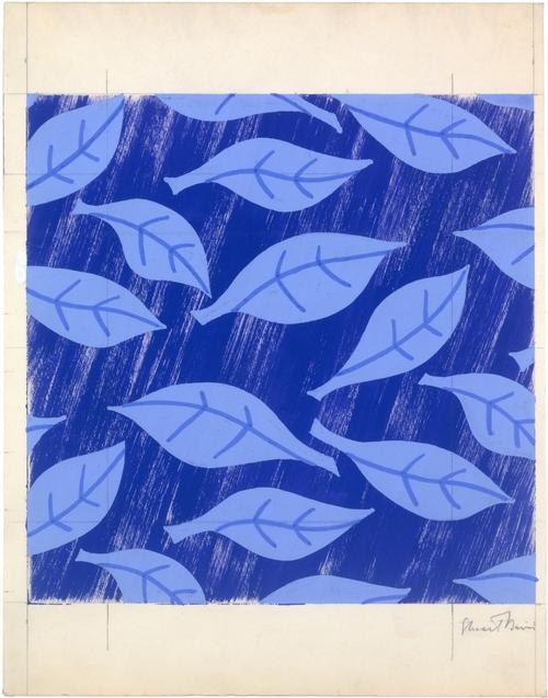 Wikioo.org - สารานุกรมวิจิตรศิลป์ - จิตรกรรม Stuart Davis - Fabric Design, leaf motif