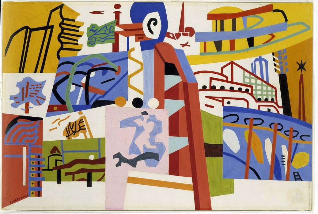 Wikioo.org - The Encyclopedia of Fine Arts - Painting, Artwork by Stuart Davis - Impression of the New York World's Fair