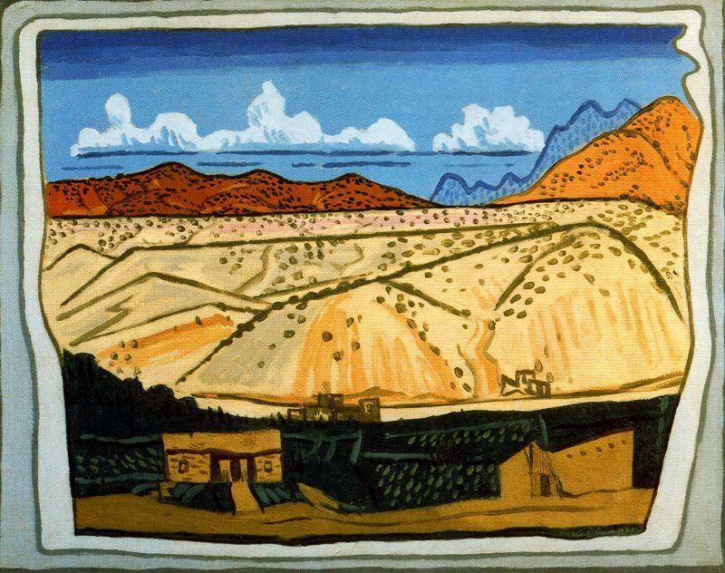 Wikioo.org - สารานุกรมวิจิตรศิลป์ - จิตรกรรม Stuart Davis - New Mexican Landscape