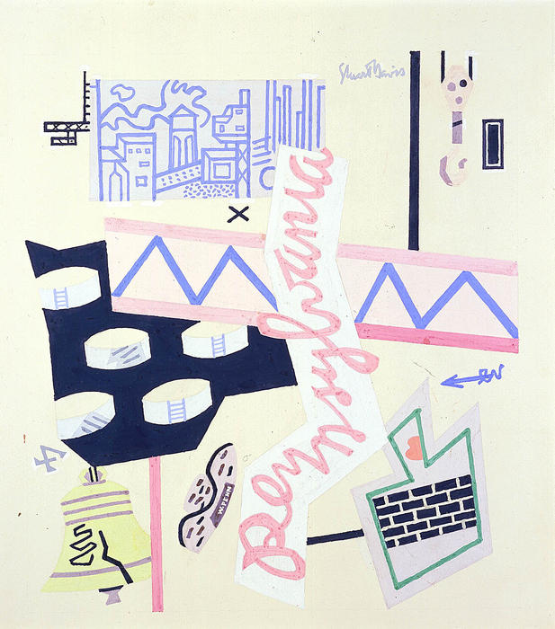 Wikioo.org - The Encyclopedia of Fine Arts - Painting, Artwork by Stuart Davis - Pennsylvania, from the United States Series
