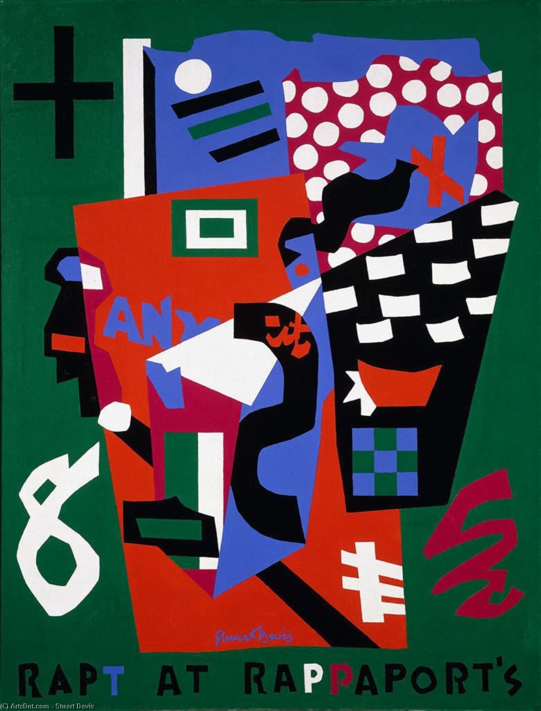 Wikioo.org - The Encyclopedia of Fine Arts - Painting, Artwork by Stuart Davis - Rapt at Rappaport's