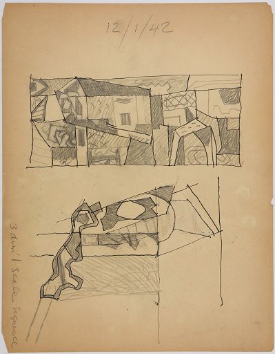 WikiOO.org - Encyclopedia of Fine Arts - Maleri, Artwork Stuart Davis - Study for ''Ursine Park'' 1