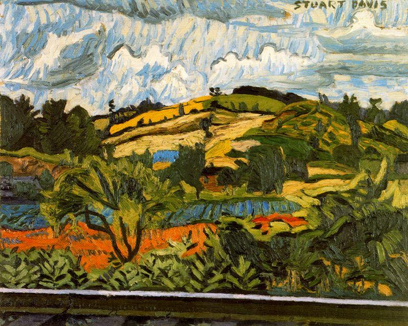Wikioo.org – La Enciclopedia de las Bellas Artes - Pintura, Obras de arte de Stuart Davis - amarillo colinas
