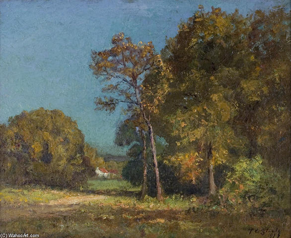 Wikioo.org - The Encyclopedia of Fine Arts - Painting, Artwork by Theodore Clement Steele - A Still October Day