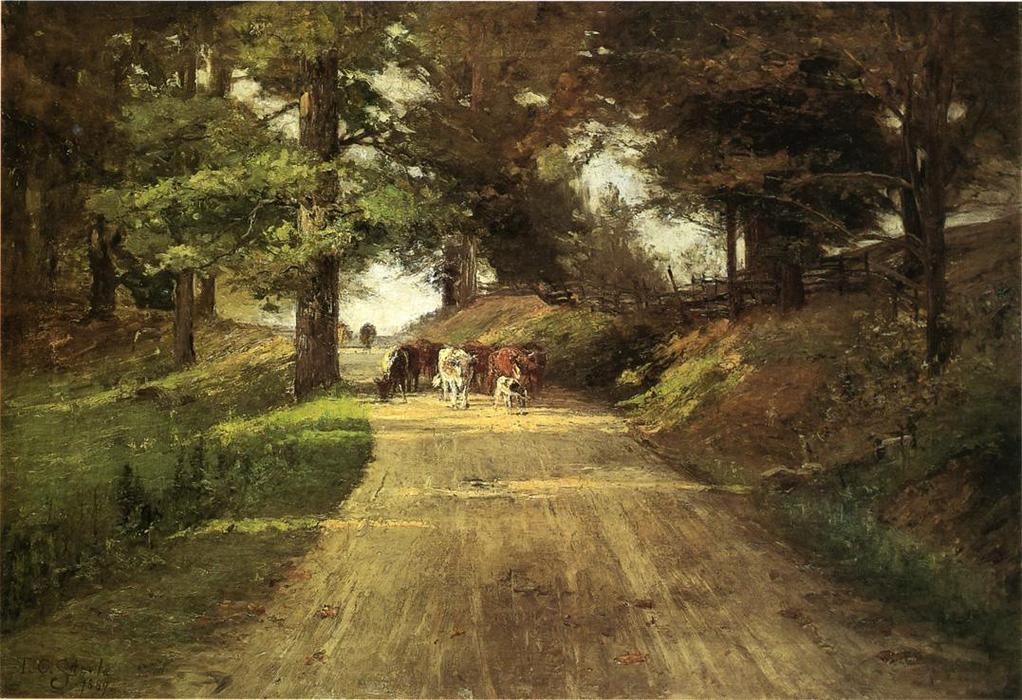 WikiOO.org - Encyclopedia of Fine Arts - Maľba, Artwork Theodore Clement Steele - An Indiana Road