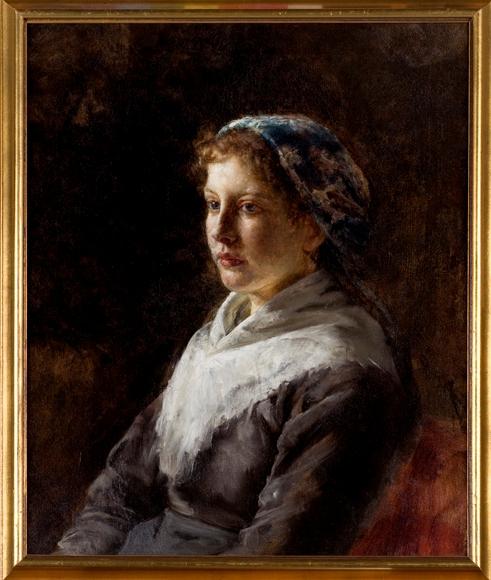 Wikioo.org - The Encyclopedia of Fine Arts - Painting, Artwork by Theodore Clement Steele - Bavarian Peasant Girl