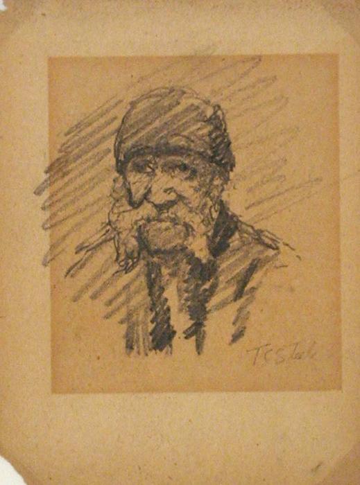 WikiOO.org - Encyclopedia of Fine Arts - Schilderen, Artwork Theodore Clement Steele - Bavarian Peasant