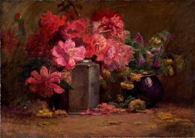 WikiOO.org - אנציקלופדיה לאמנויות יפות - ציור, יצירות אמנות Theodore Clement Steele - Bouquet of Flowers