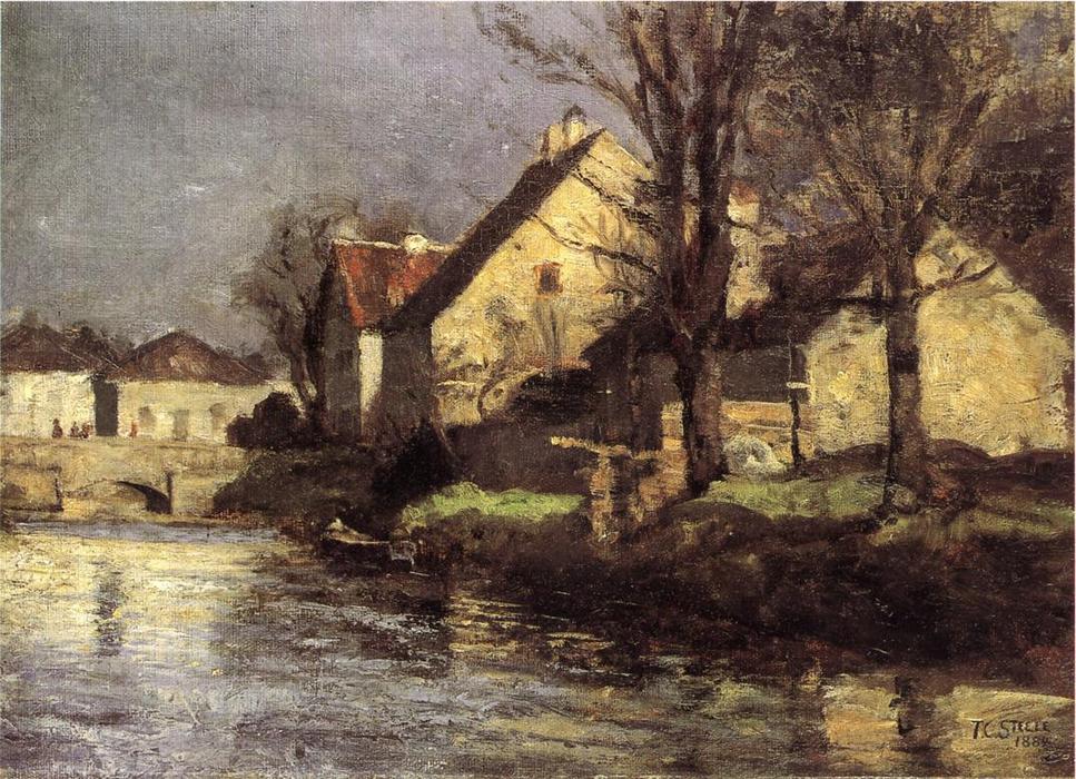 Wikioo.org - The Encyclopedia of Fine Arts - Painting, Artwork by Theodore Clement Steele - Canal, Schlessheim
