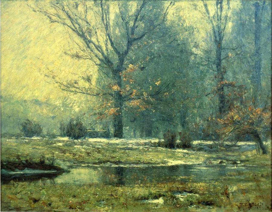 WikiOO.org - Encyclopedia of Fine Arts - Malba, Artwork Theodore Clement Steele - Creek in Winter