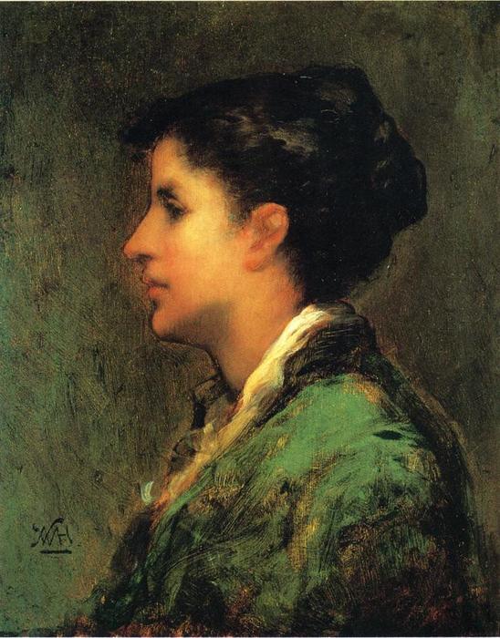 Wikioo.org - The Encyclopedia of Fine Arts - Painting, Artwork by Theodore Clement Steele - Frau Gernhardt