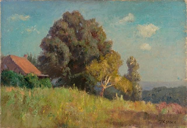 WikiOO.org - Encyclopedia of Fine Arts - Maľba, Artwork Theodore Clement Steele - Hill Cabin (The Cottage)