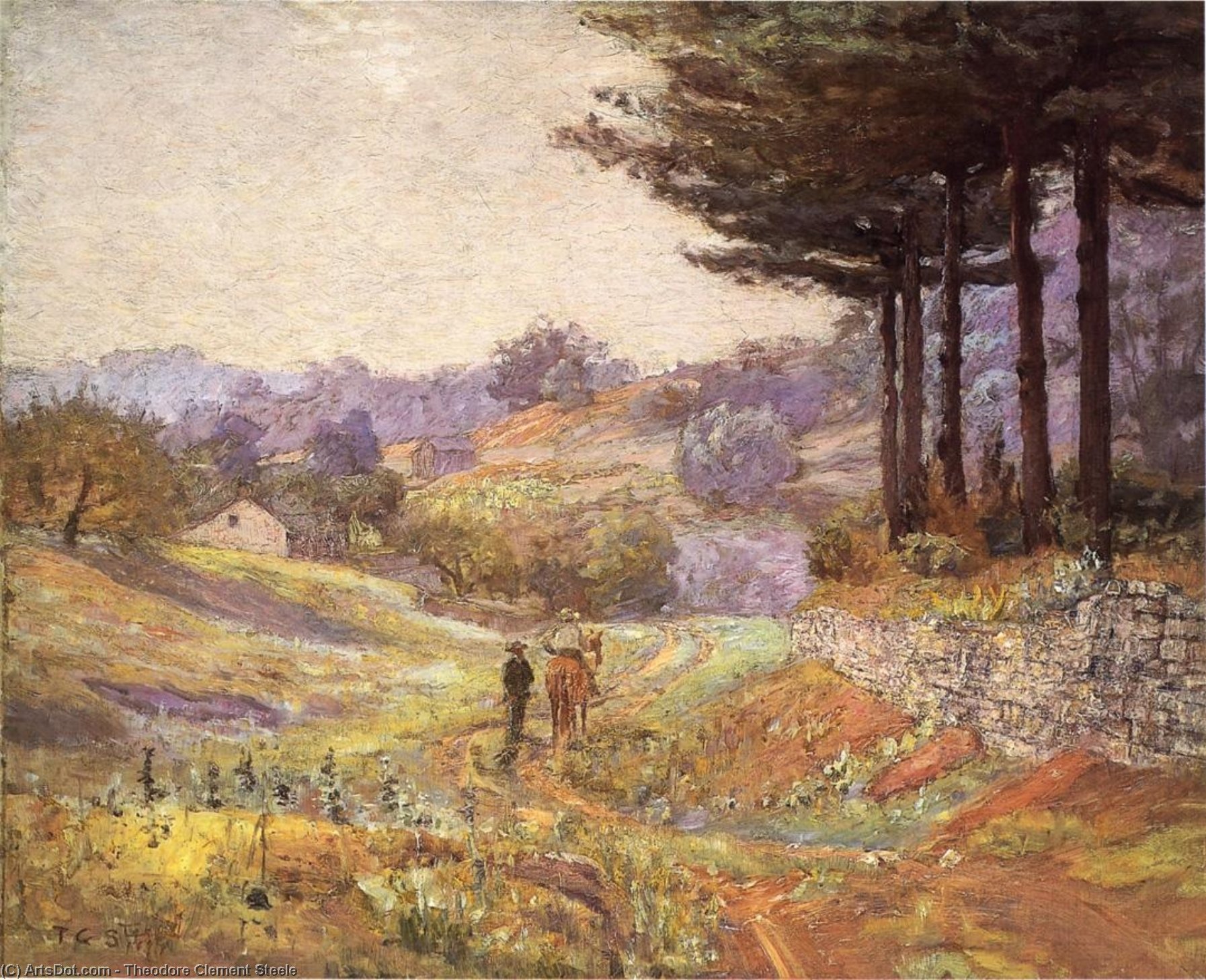 Wikioo.org - The Encyclopedia of Fine Arts - Painting, Artwork by Theodore Clement Steele - Hills of Vernon