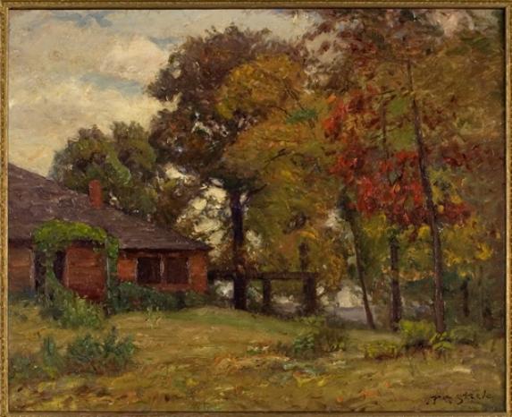 Wikioo.org - The Encyclopedia of Fine Arts - Painting, Artwork by Theodore Clement Steele - Home in the Woods