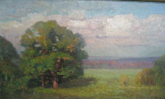 WikiOO.org - دایره المعارف هنرهای زیبا - نقاشی، آثار هنری Theodore Clement Steele - Mellowing Year (The Big Oak)