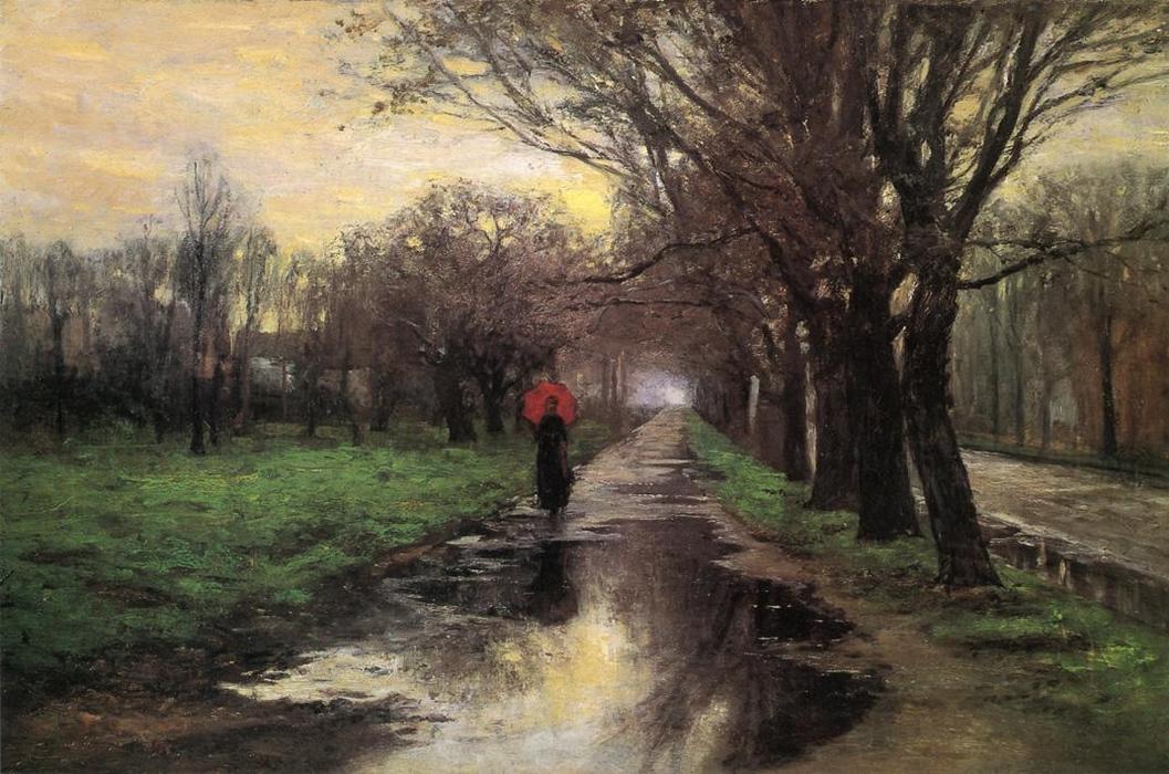 Wikioo.org - The Encyclopedia of Fine Arts - Painting, Artwork by Theodore Clement Steele - Meridian Street, Thawing Weather