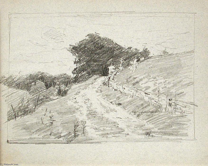 WikiOO.org - Encyclopedia of Fine Arts - Maalaus, taideteos Theodore Clement Steele - Path Along Hillside