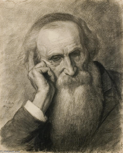 Wikioo.org - The Encyclopedia of Fine Arts - Painting, Artwork by Theodore Clement Steele - Portrait of an elderly man 1