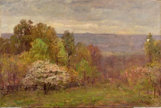 Wikioo.org - The Encyclopedia of Fine Arts - Painting, Artwork by Theodore Clement Steele - Springtime (Spring - Wild Crabs)