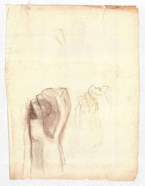 WikiOO.org - Encyclopedia of Fine Arts - Maľba, Artwork Theodore Clement Steele - Studies of clenched fists