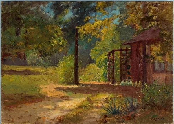 Wikioo.org - The Encyclopedia of Fine Arts - Painting, Artwork by Theodore Clement Steele - Summer Home (Brown County Road)