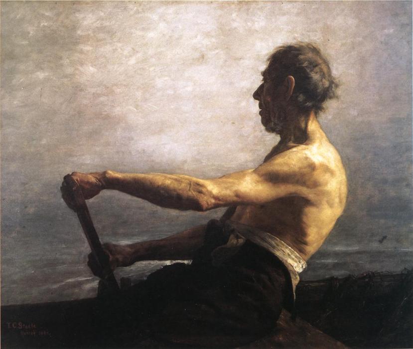Wikioo.org – L'Encyclopédie des Beaux Arts - Peinture, Oeuvre de Theodore Clement Steele - The Boatman